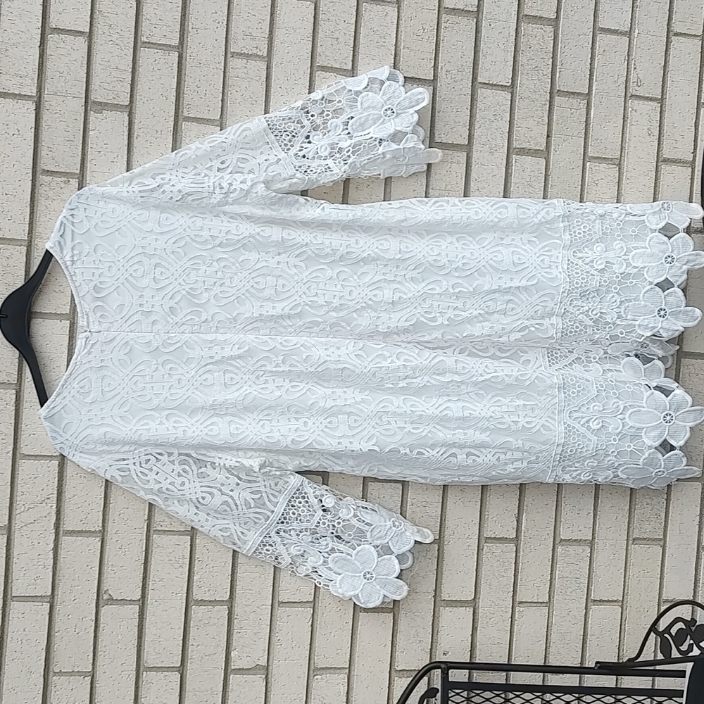 White Lace Dress - Picture 8 of 9